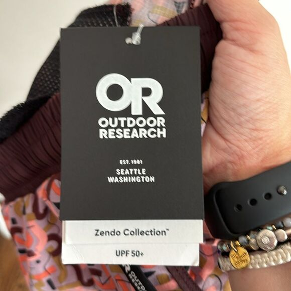 Outdoor Research Women Zendo Multi Shorts moth print SPF 50 brown pink XS NWT! - Picture 9 of 12